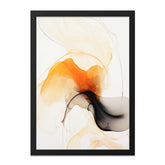 Abstract Ink Wall Art, Modern Art Print, Orange Black Wall Decor, Contemporary Artwork, Fluid Art Poster, Trendy Home Decor - Tawshia